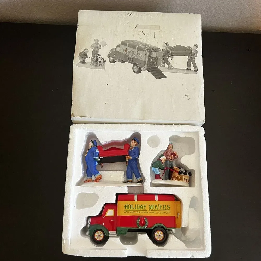Department 56  Snow Village 1996 Moving Day #54892  3 Pc. Set‎ Retired